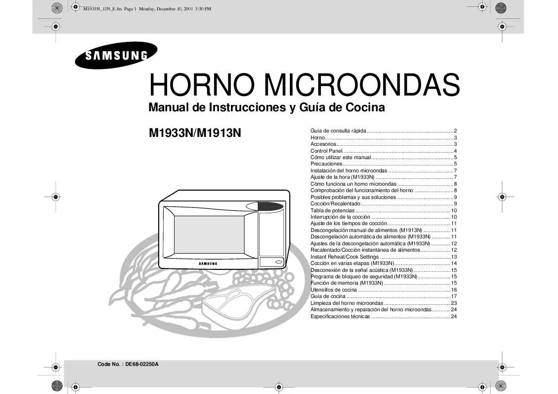 Mode d'emploi SAMSUNG M1913