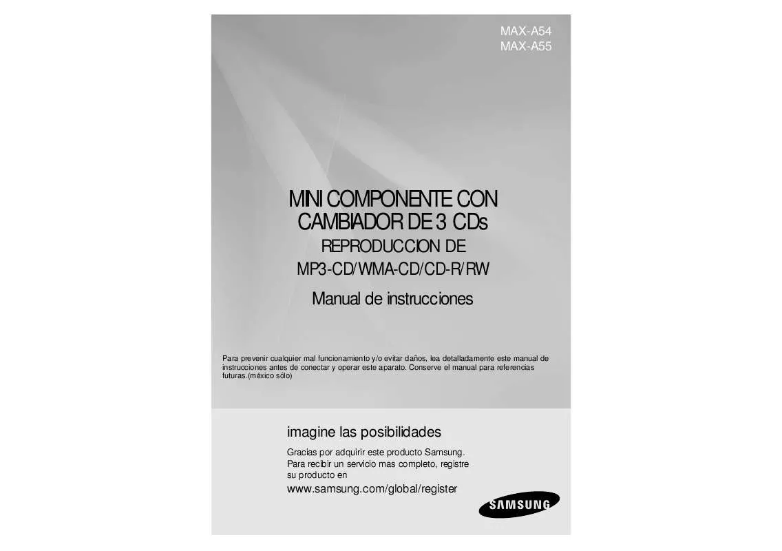 Mode d'emploi SAMSUNG MAX-A54T