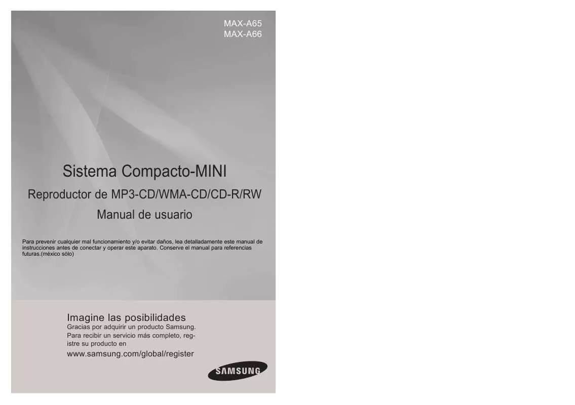 Mode d'emploi SAMSUNG MAX-A65T