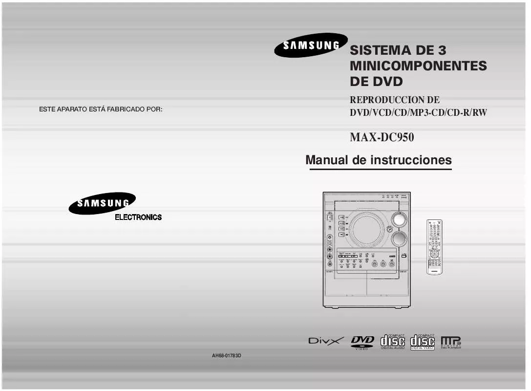 Mode d'emploi SAMSUNG MAX-DC950