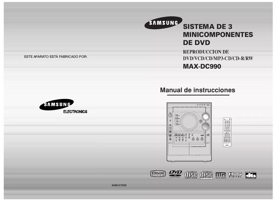 Mode d'emploi SAMSUNG MAX-DC990