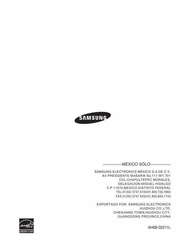 Mode d'emploi SAMSUNG MAX-DG89T