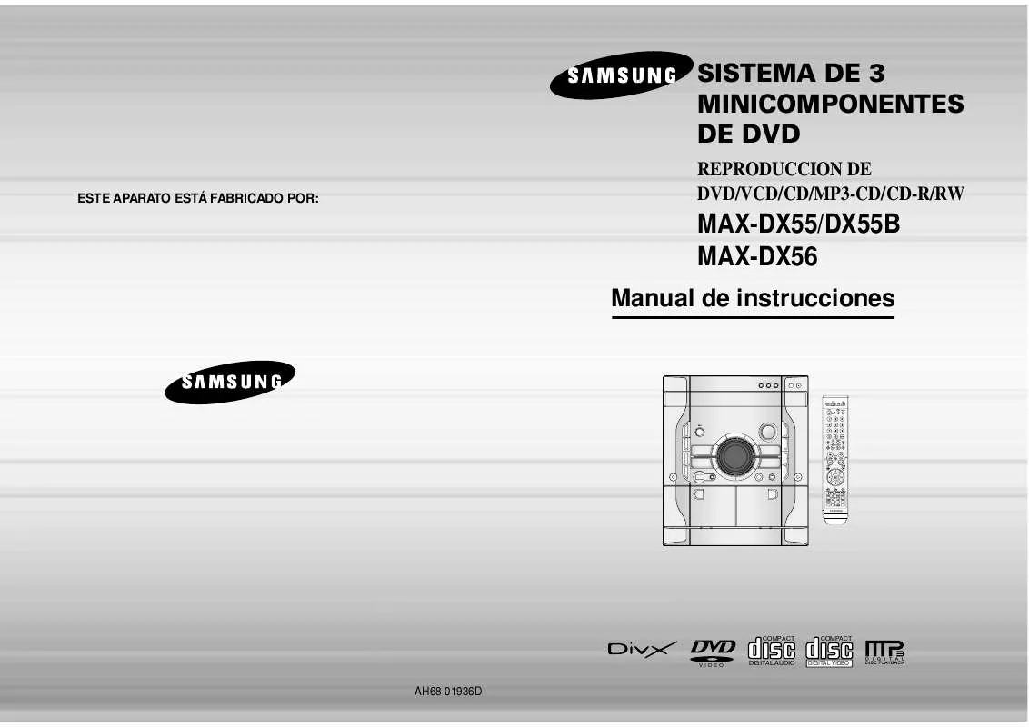 Mode d'emploi SAMSUNG MAX-DX55T