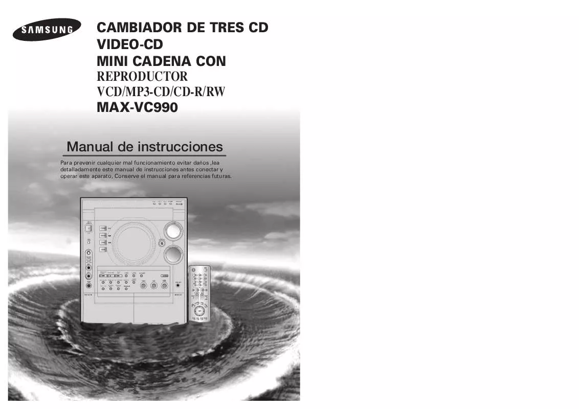 Mode d'emploi SAMSUNG MAX-VC990