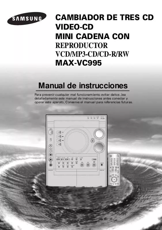 Mode d'emploi SAMSUNG MAX-VC995