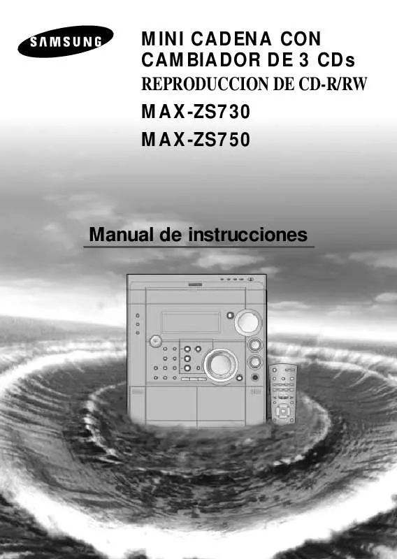 Mode d'emploi SAMSUNG MAX-ZS750