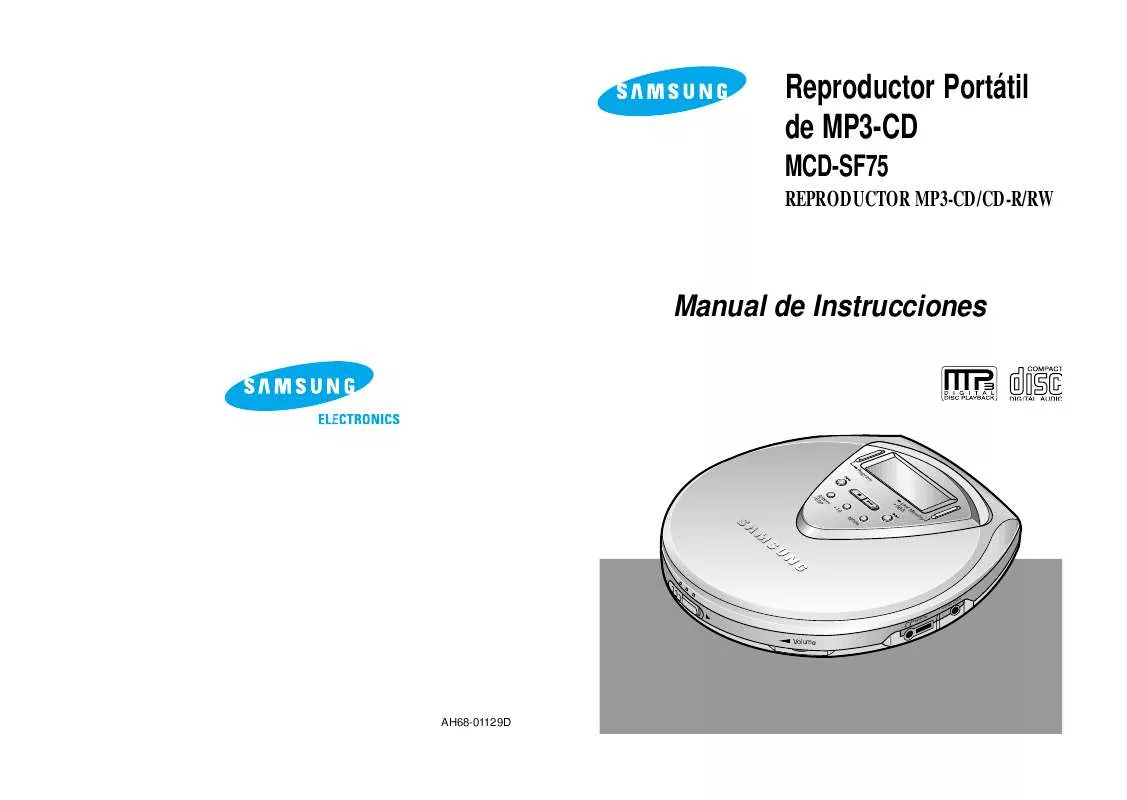 Mode d'emploi SAMSUNG MCD-SF75