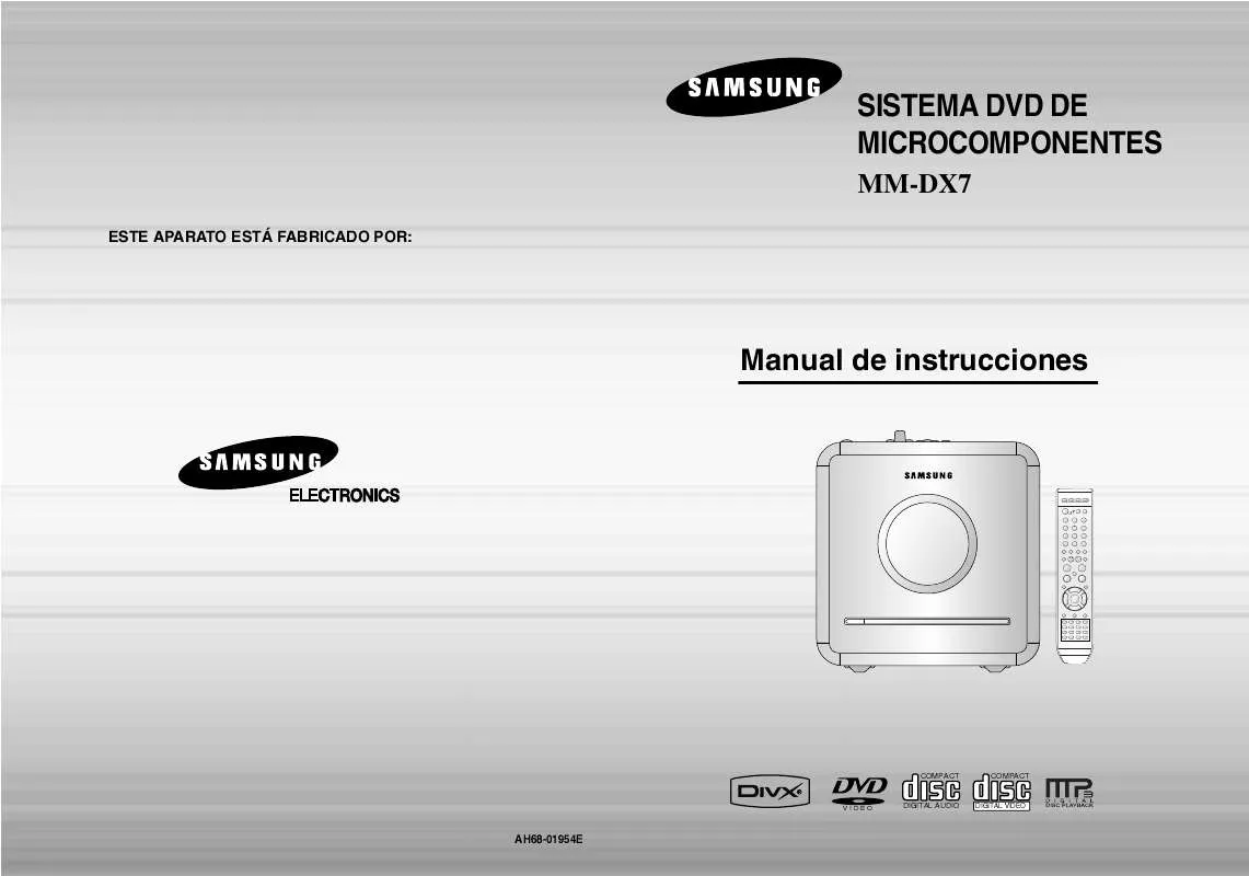 Mode d'emploi SAMSUNG MM-DX7