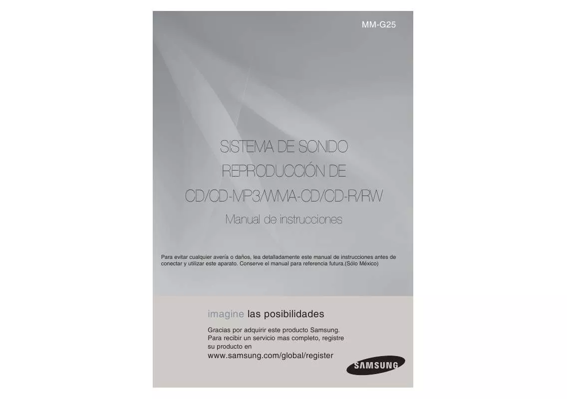 Mode d'emploi SAMSUNG MM-G25T