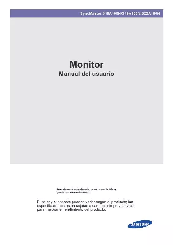 Mode d'emploi SAMSUNG SYNCMASTER S22A100N