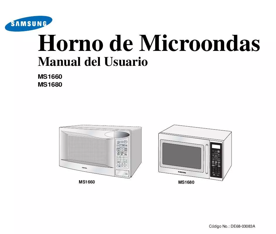 Mode d'emploi SAMSUNG MS1660WE