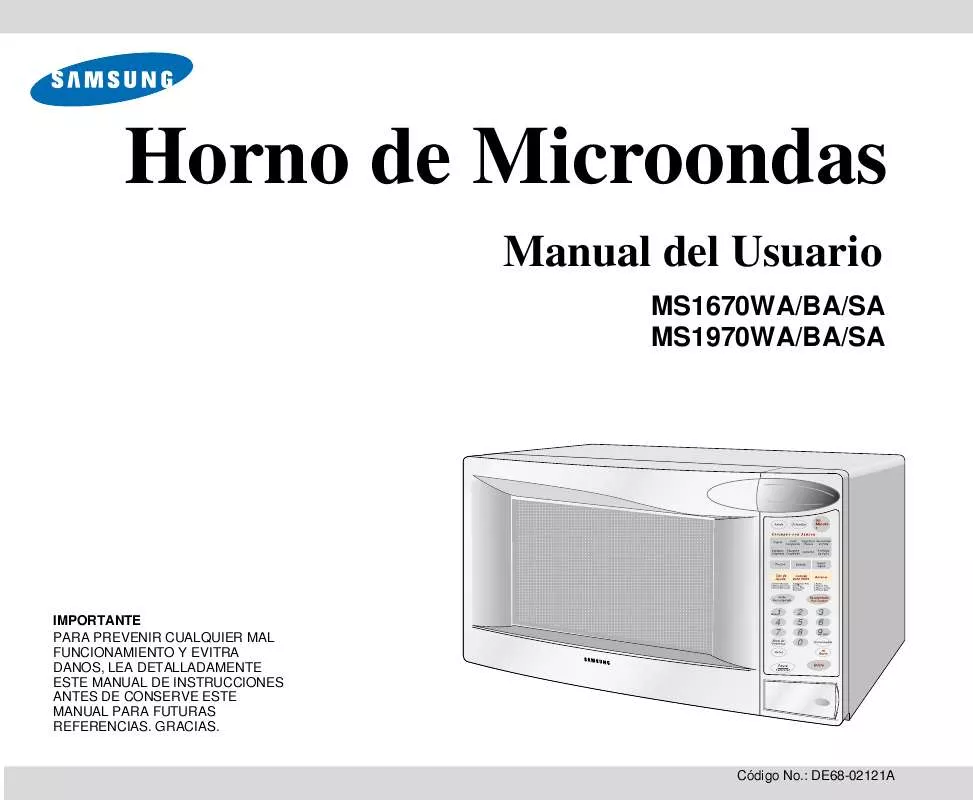 Mode d'emploi SAMSUNG MS1970WA