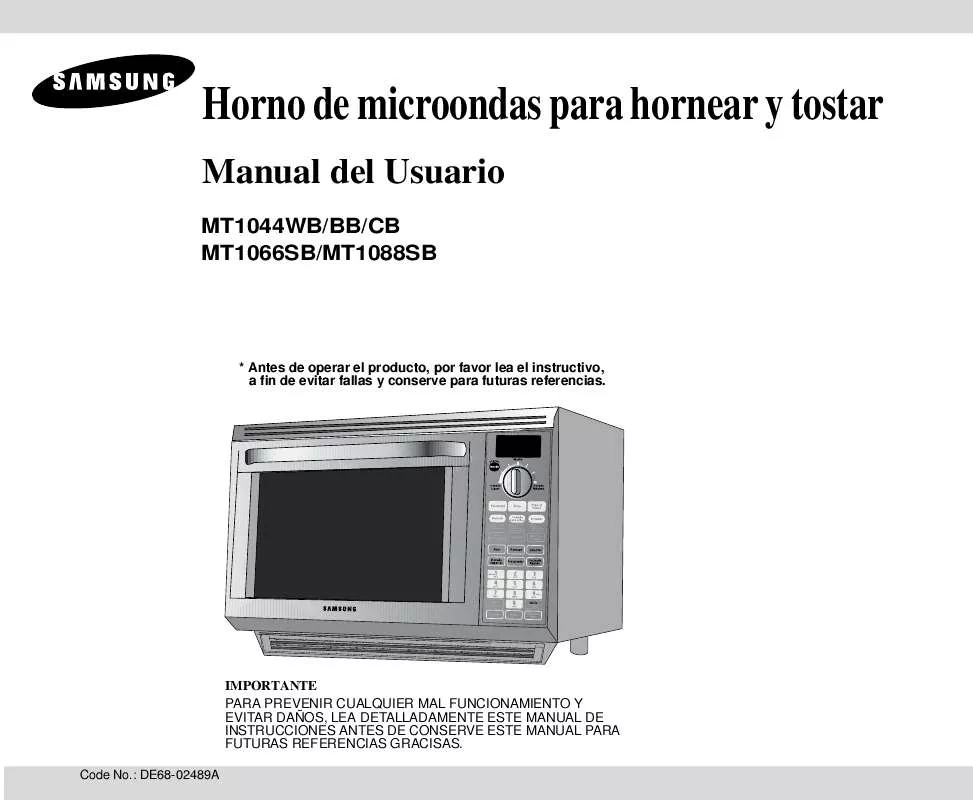 Mode d'emploi SAMSUNG MT1044WB