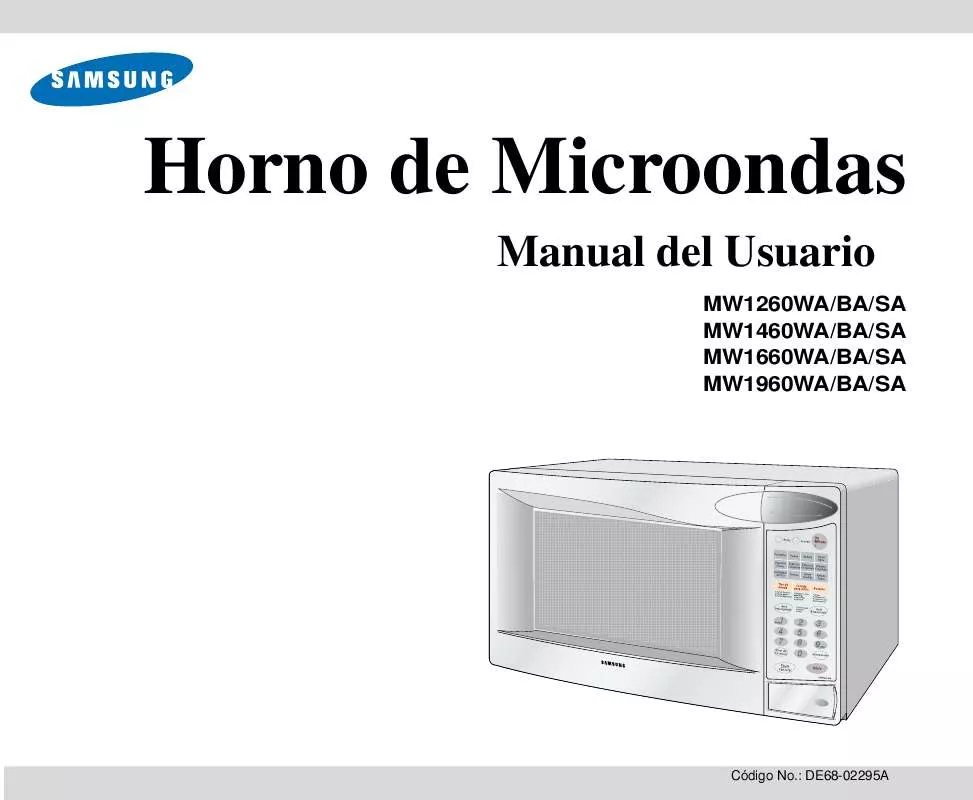 Mode d'emploi SAMSUNG MW1260BA