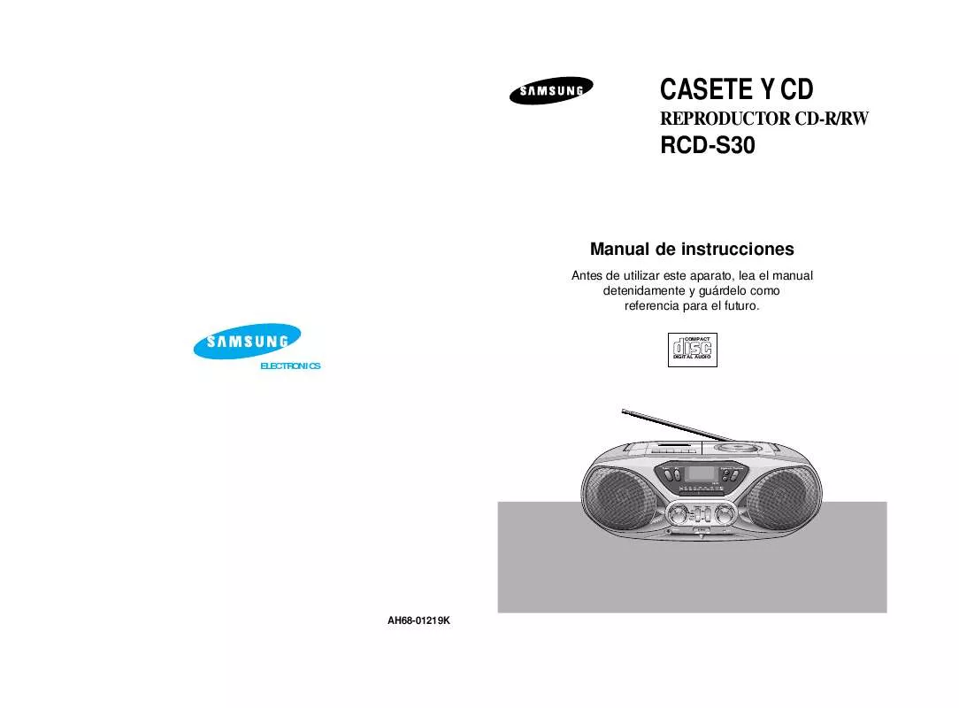 Mode d'emploi SAMSUNG RCD-S30