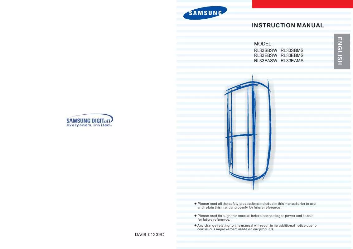 Mode d'emploi SAMSUNG RL33EASW