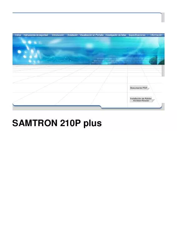 Mode d'emploi SAMSUNG SAMTRON 210P PLUS