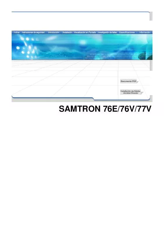 Mode d'emploi SAMSUNG SAMTRON 76E