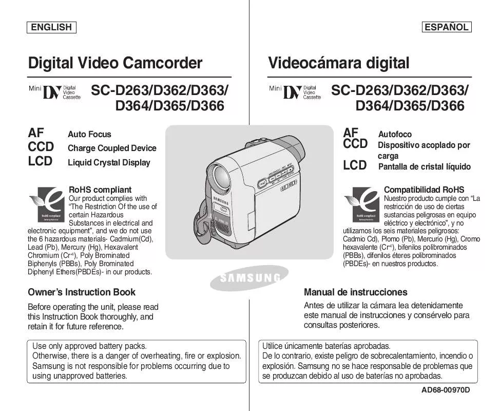 Mode d'emploi SAMSUNG SC-D263