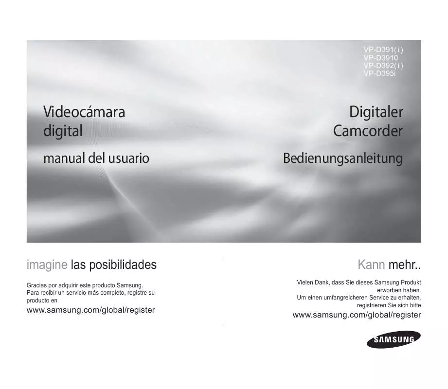 Mode d'emploi SAMSUNG SC-D392