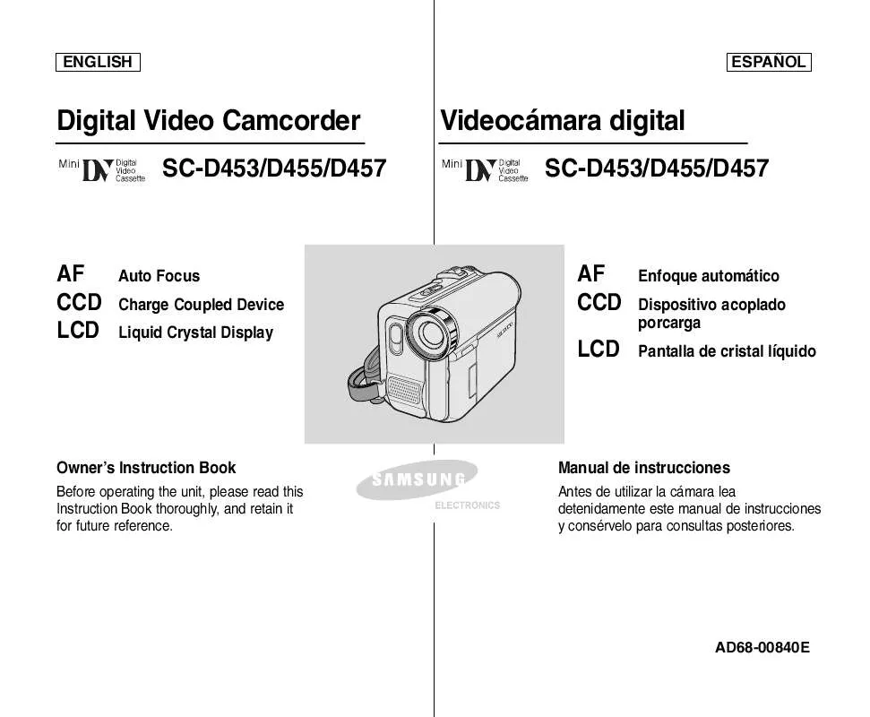 Mode d'emploi SAMSUNG SC-D455