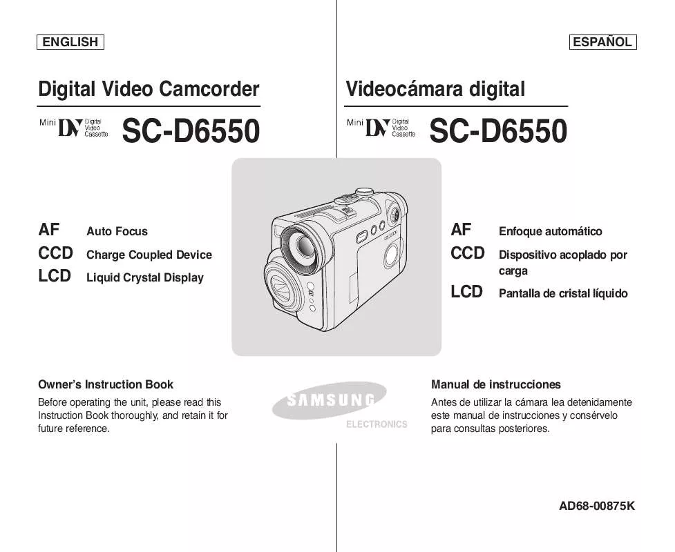 Mode d'emploi SAMSUNG SC-D6550