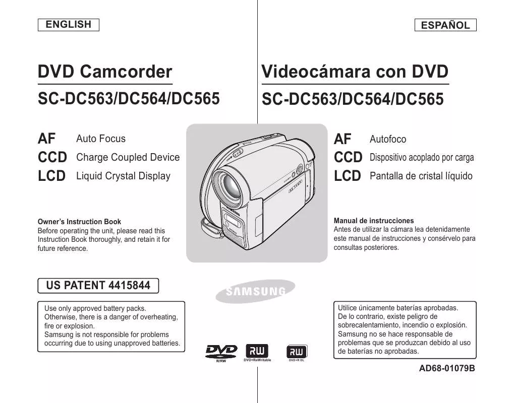 Mode d'emploi SAMSUNG SC-DC564