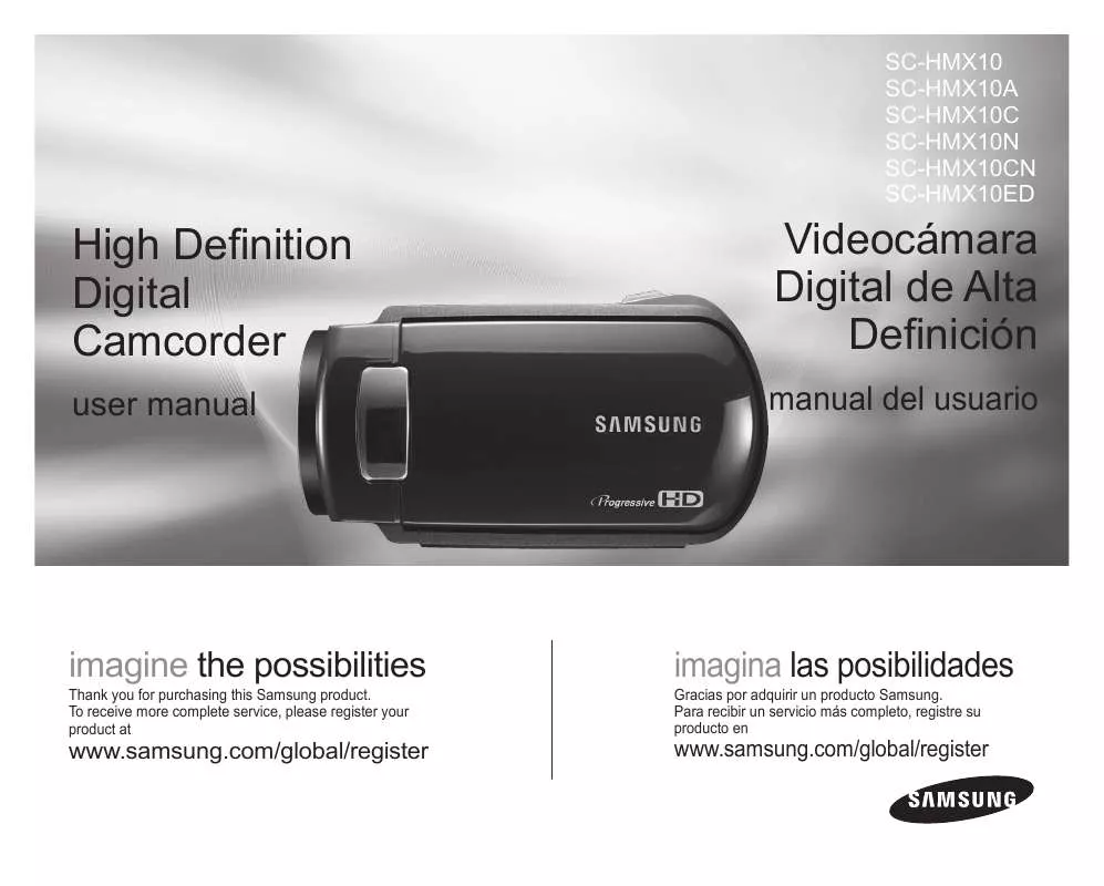 Mode d'emploi SAMSUNG SC-HMX10A