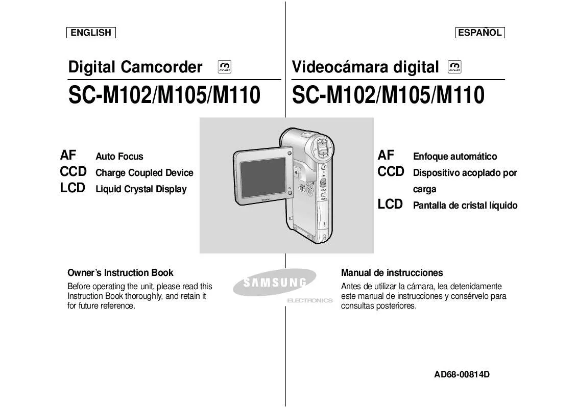 Mode d'emploi SAMSUNG SC-M105S