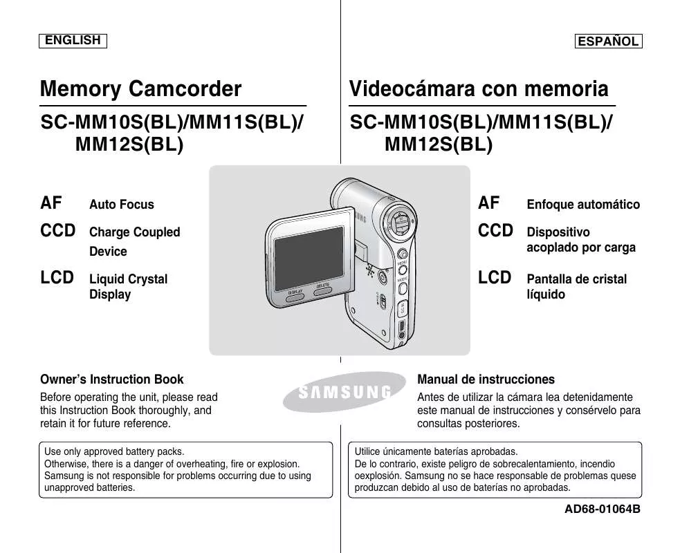 Mode d'emploi SAMSUNG SC-MM10S