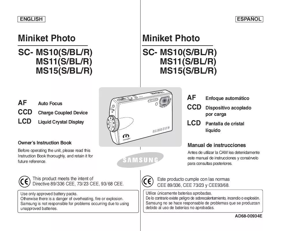 Mode d'emploi SAMSUNG SC-MS10BL