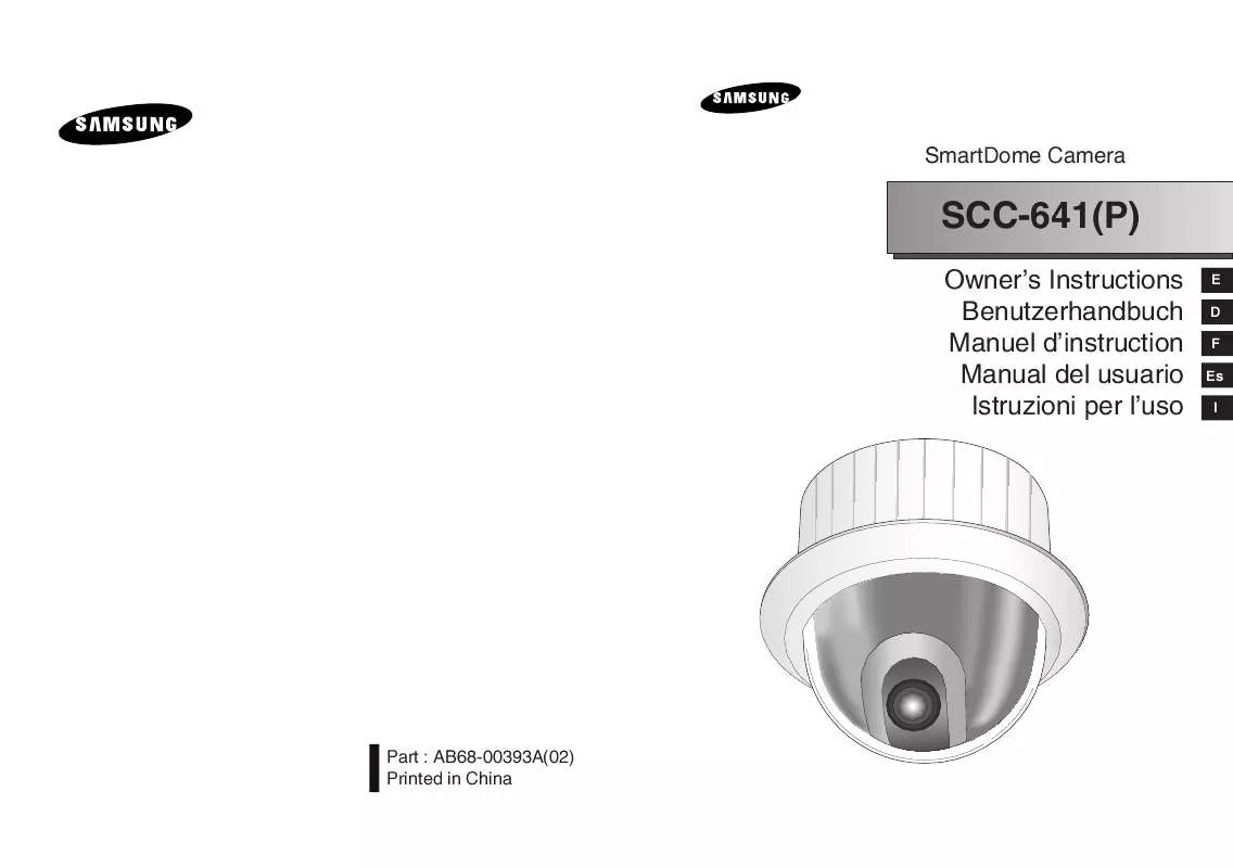 Mode d'emploi SAMSUNG SCC-641P