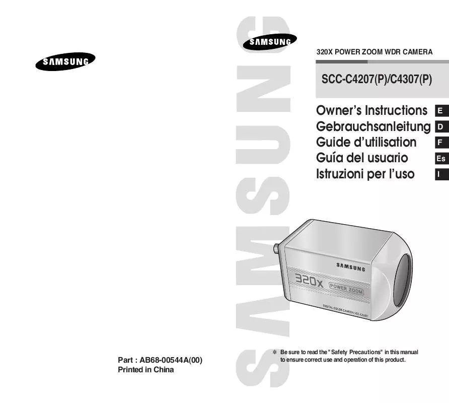 Mode d'emploi SAMSUNG SCC-C4207P