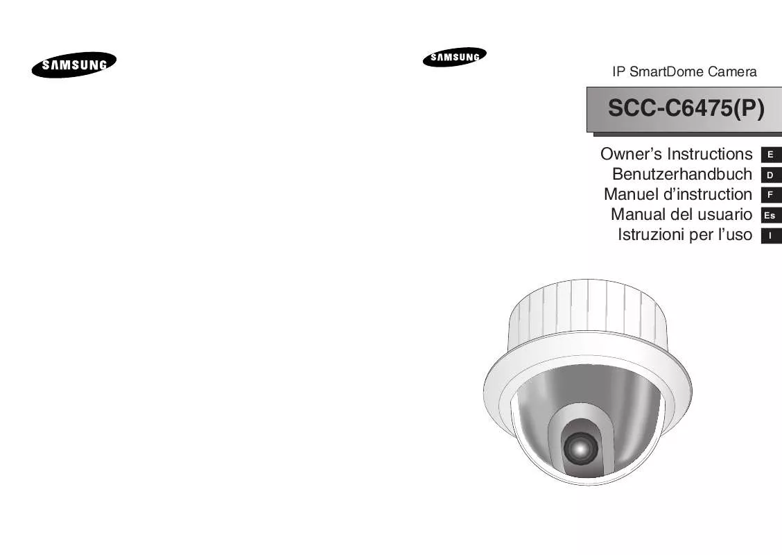 Mode d'emploi SAMSUNG SCC-C6475P