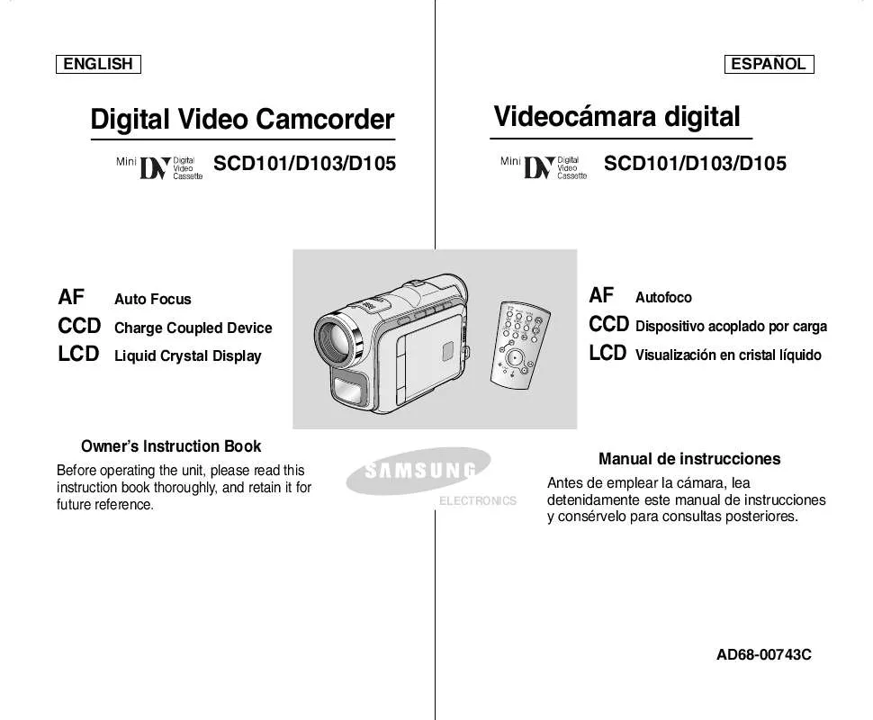 Mode d'emploi SAMSUNG SCD103