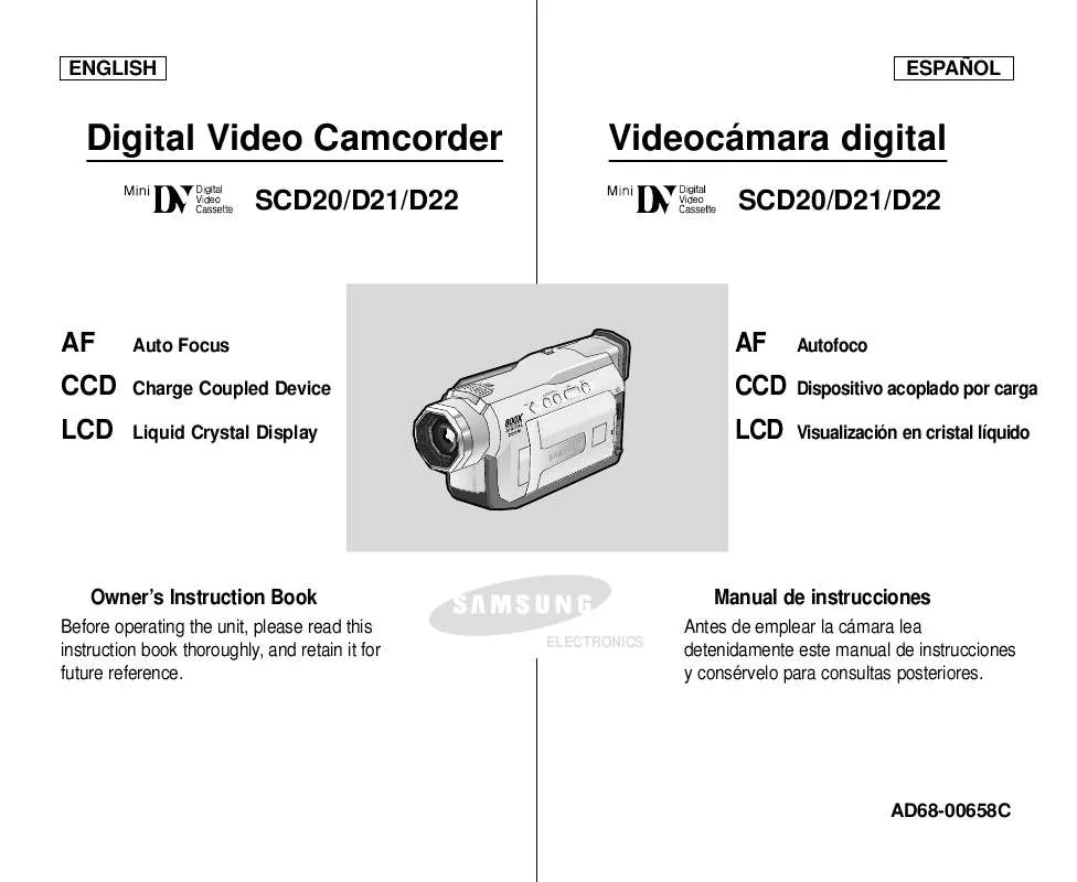 Mode d'emploi SAMSUNG SC-D21