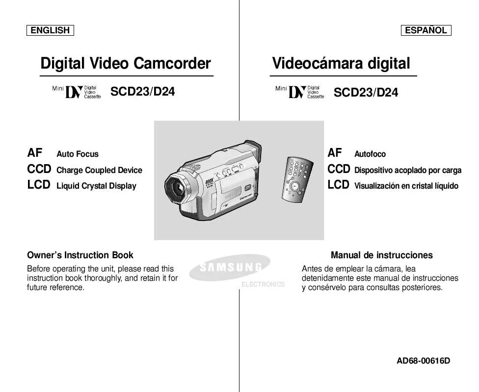 Mode d'emploi SAMSUNG SC-D23