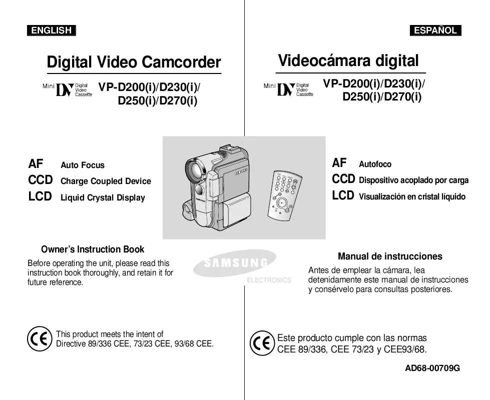 Mode d'emploi SAMSUNG SC-D230