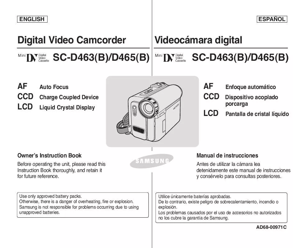 Mode d'emploi SAMSUNG SC-D465