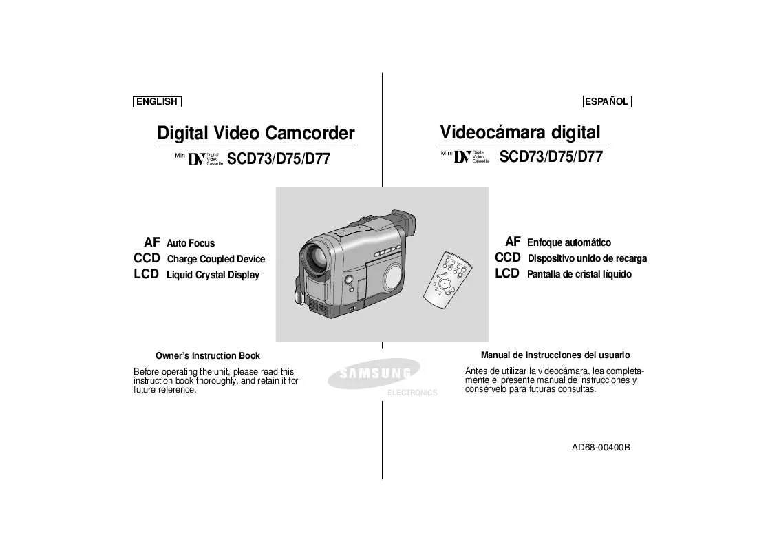 Mode d'emploi SAMSUNG SC-D73