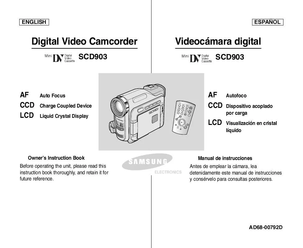 Mode d'emploi SAMSUNG SC-D903