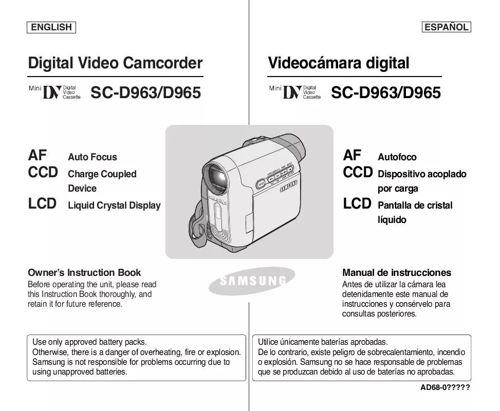 Mode d'emploi SAMSUNG SC-D965