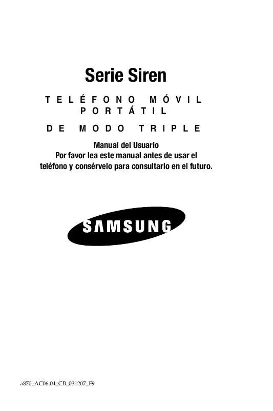 Mode d'emploi SAMSUNG SCH-A870