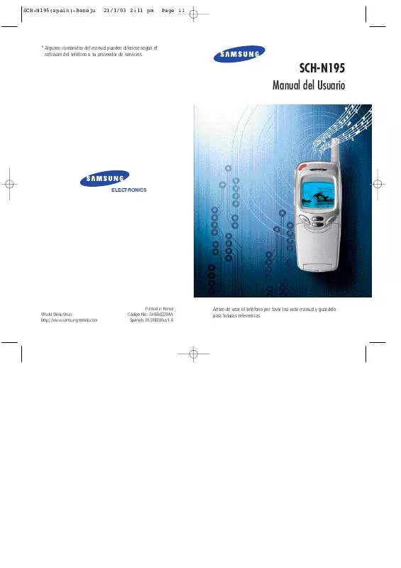 Mode d'emploi SAMSUNG SCH-N195