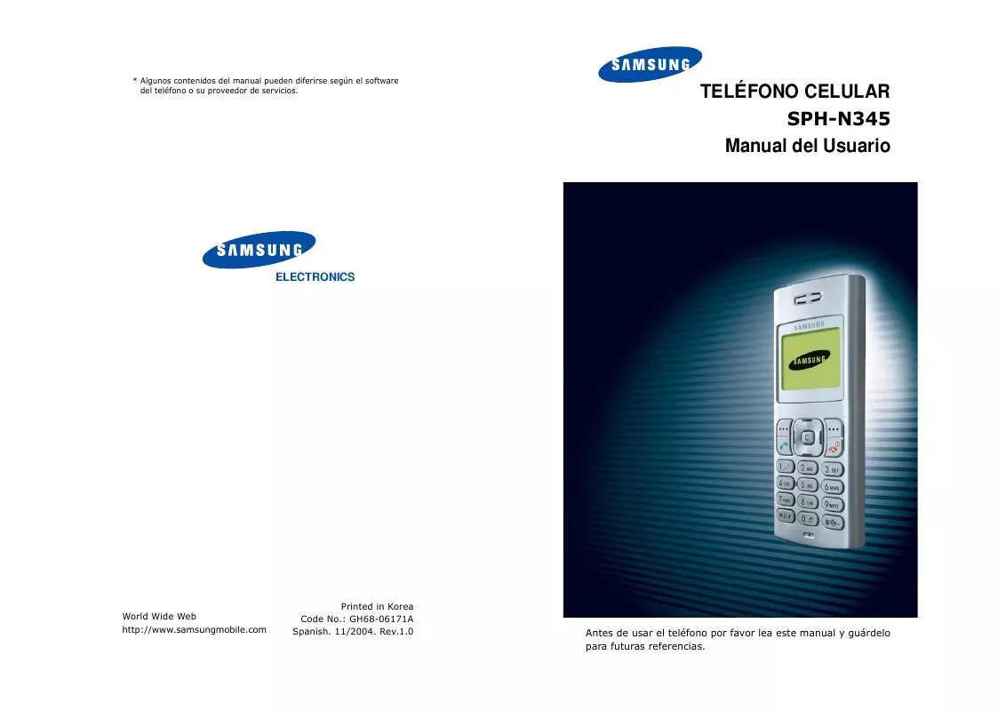 Mode d'emploi SAMSUNG SCH-N345