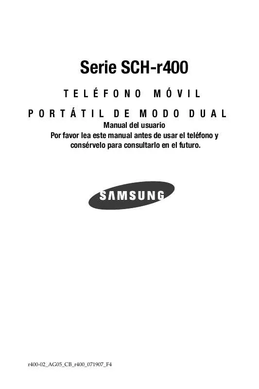 Mode d'emploi SAMSUNG SCH-R400