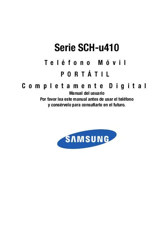 Mode d'emploi SAMSUNG SCH-U410