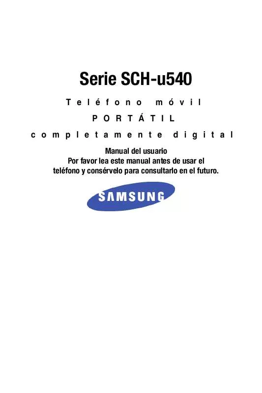 Mode d'emploi SAMSUNG SCH-U540