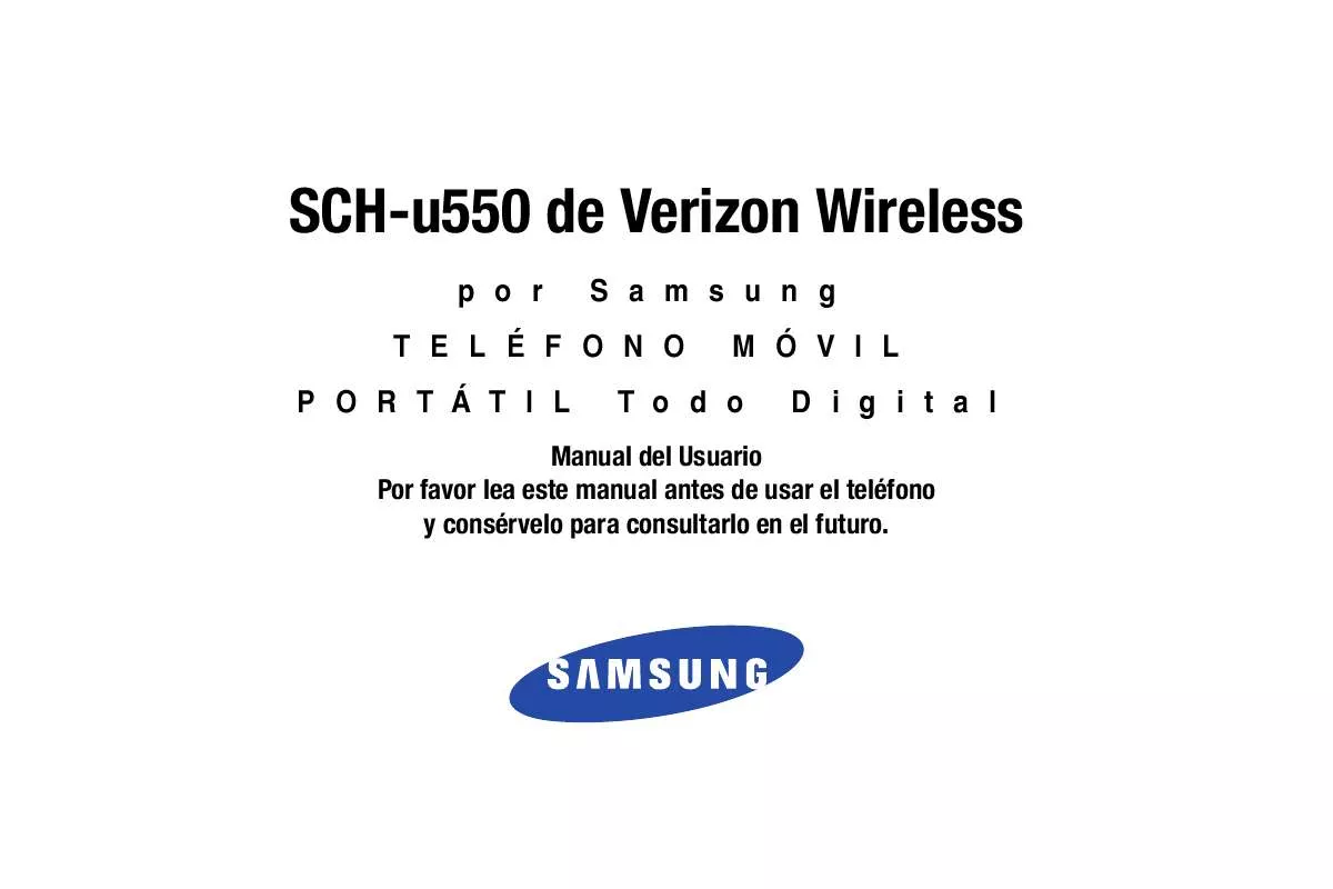 Mode d'emploi SAMSUNG SCH-U550