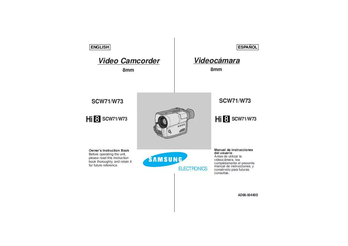 Mode d'emploi SAMSUNG SC-W71